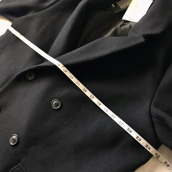 H&M Modern Essentials David Beckham Men’s Double Breasted Wool Coat Size 46R New - Picture 6 of 7